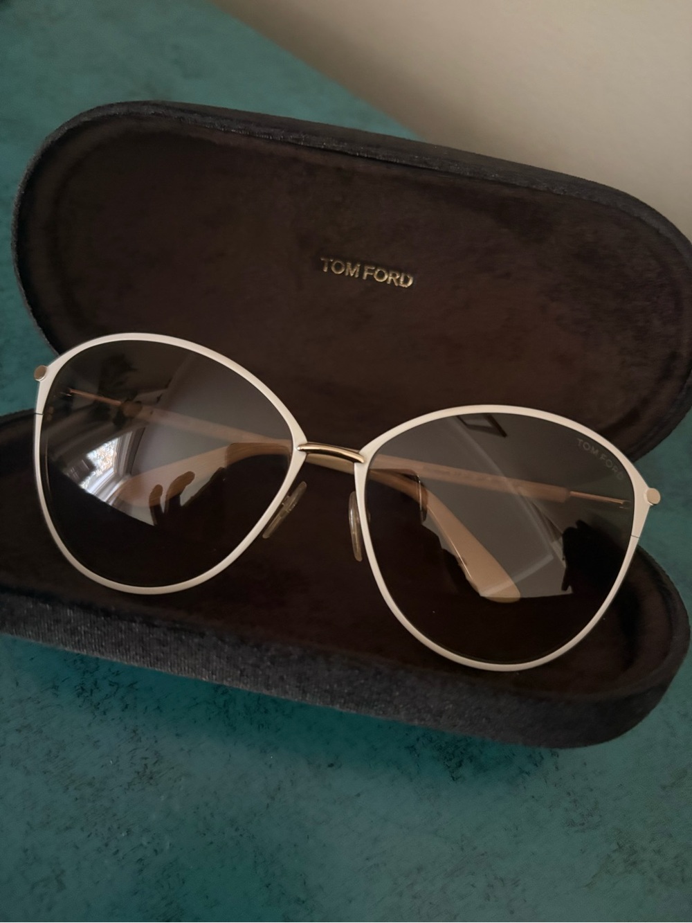 Tom Ford Women's Beige Frame Sunglasses